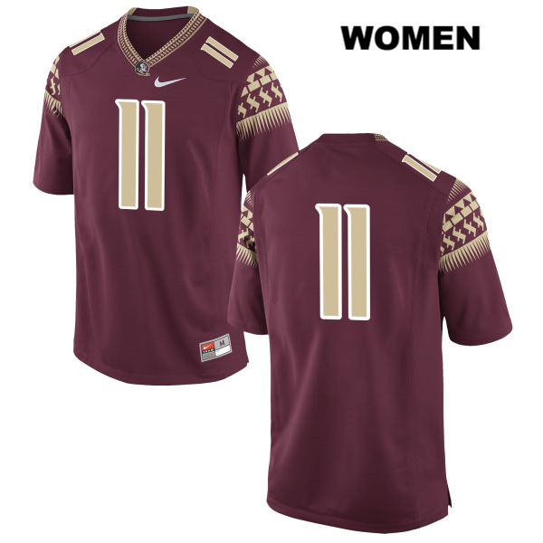 Women's NCAA Nike Florida State Seminoles #11 George Campbell College No Name Red Stitched Authentic Football Jersey TRM0369ZO
